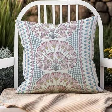 Pillow Cover Anna French Cairo Pink and Coral Floral Fabric Custom Pillowcase Cushion Cover Decortaive Pillowcase with Zipper Home decor 18x18