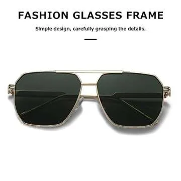 Kimorn Oversized Polarized Retro Sunglasses for Men & Women