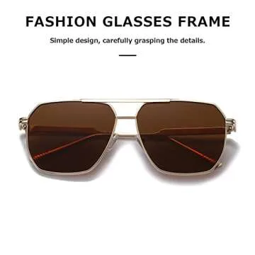 Kimorn Oversized Polarized Retro Sunglasses for Men & Women