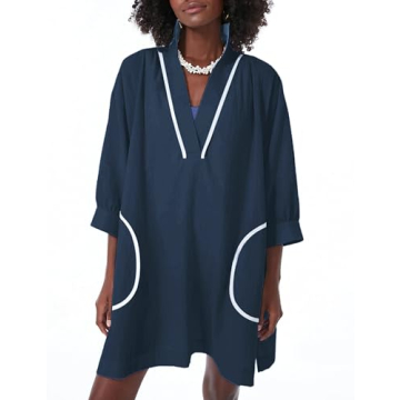 Ailoqing Women's Lightweight Beach Coverup with Pockets