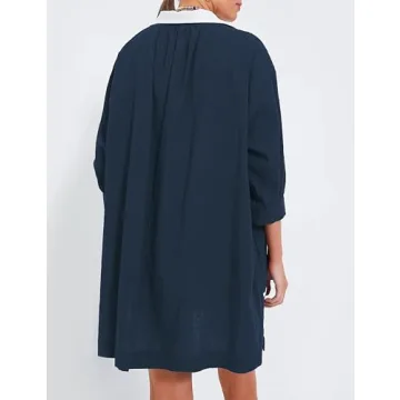 Ailoqing Women's Lightweight Beach Coverup with Pockets