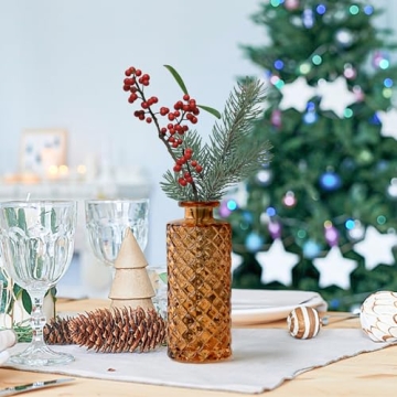 ComSaf 6-Piece Glass Bud Vases Set for Home Decor