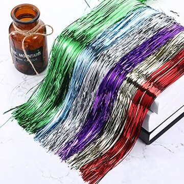 2500 Strands Tinsel Garland for Holiday & Party Decor