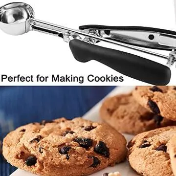 SUNNORN Cookie Scoop 2 Tablespoon, #40/2 Tbsp Cookie Scoops for Baking, Cookie Dough Scoop, Cookie Scooper, Good Soft Grips, Comfortable Trigger Release