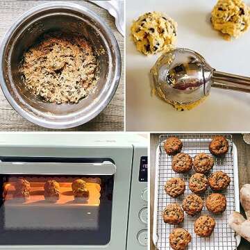 SUNNORN Cookie Scoop 2 Tablespoon, #40/2 Tbsp Cookie Scoops for Baking, Cookie Dough Scoop, Cookie Scooper, Good Soft Grips, Comfortable Trigger Release