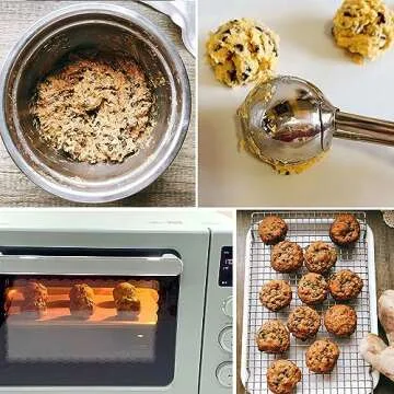 SUNNORN Cookie Scoop 2 Tablespoon, #40/2 Tbsp Cookie Scoops for Baking, Cookie Dough Scoop, Cookie Scooper, Good Soft Grips, Comfortable Trigger Release