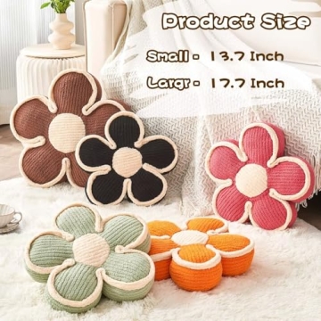 Kcvvcr Flower Pillow - Cute Soft Floral Floor Cushion