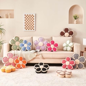 Kcvvcr Flower Pillow - Cute Soft Floral Floor Cushion