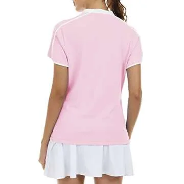 MoFiz Women's V Neck Golf Polo Shirt - Summer Style