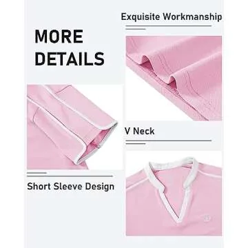 MoFiz Women's V Neck Golf Polo Shirt - Summer Style