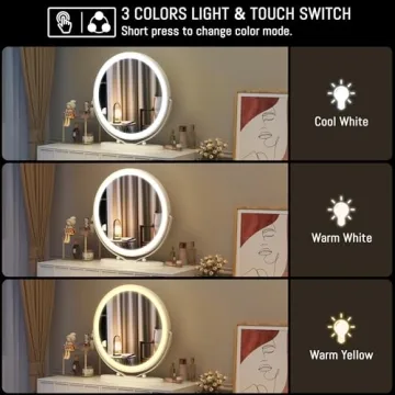 LVSOMT 20" LED Makeup Vanity Mirror for Perfect Reflection and Lighting