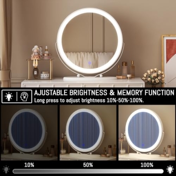 LVSOMT 20" LED Makeup Vanity Mirror for Perfect Reflection and Lighting