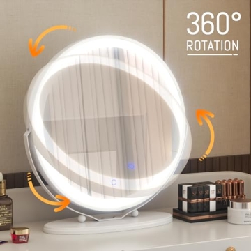 LVSOMT 20" LED Makeup Vanity Mirror for Perfect Reflection and Lighting