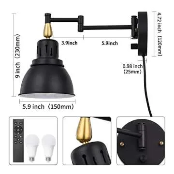 TRLIFE Remote Controlled Dimmable Wall Sconces for Home