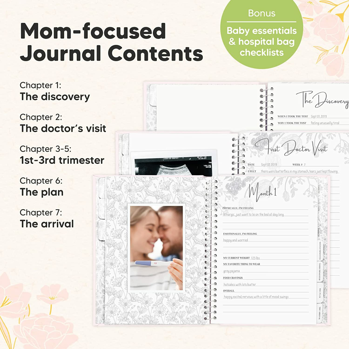 Pregnancy Journal for First Time Moms - Keepsake Book