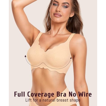 Gailife Scalloped Wireless Bra for Everyday Comfort