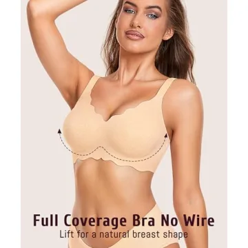 Gailife Scalloped Wireless Bra for Everyday Comfort