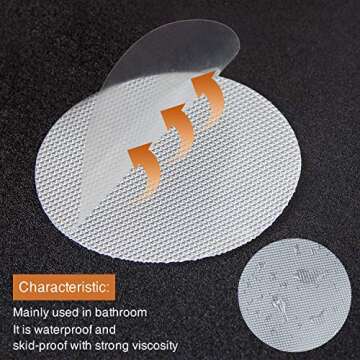Secopad 24 PCS Non-Slip Bathtub Stickers for Safety