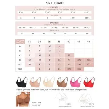 FeelinGirl Comfort Wireless Bra for Full Coverage Comfort