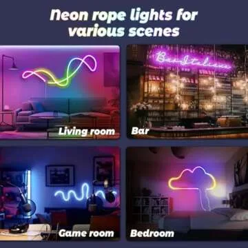 L8star Neon Strip Lights 32.8ft App Remote Control Flexible