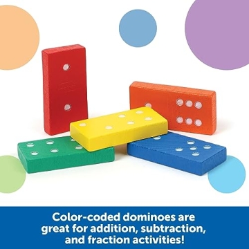 Learning Resources Domino Set for Kids - 168 Colorful Pieces