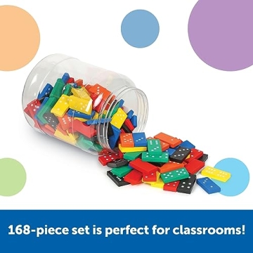 Learning Resources Domino Set for Kids - 168 Colorful Pieces