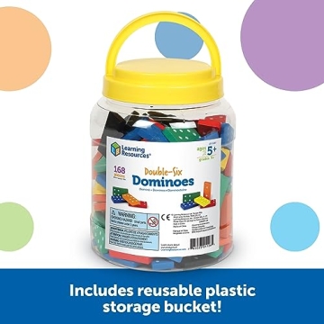 Learning Resources Domino Set for Kids - 168 Colorful Pieces