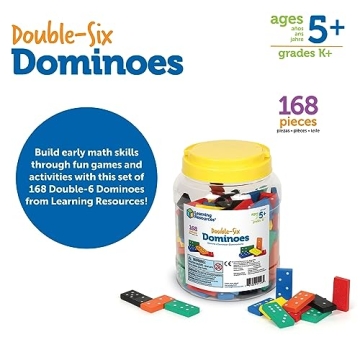 Learning Resources Domino Set for Kids - 168 Colorful Pieces