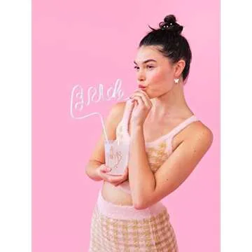 xo, Fetti XL White Bride Straw for Bachelorette Parties