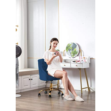 ZOBIDO Velvet Seashell Office Chair Stylish Comfortable Ergonomic