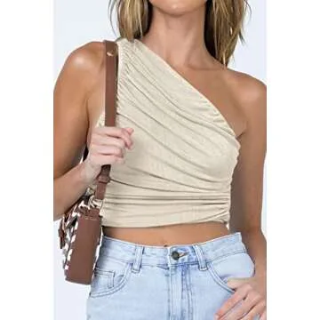 Stylish CHYRII Sleeveless Shiny Crop Tops for Women