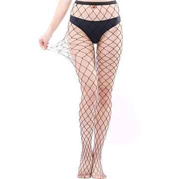 EVERSWE High Waist Fishnet Tights - Stylish Thigh High Suspender Stockings