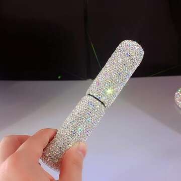 Bestbling Portable 5-Piece Makeup Brush Set with Rhinestones