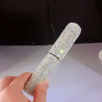 Bestbling Portable 5-Piece Makeup Brush Set with Rhinestones