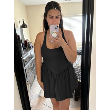 Chic Women's Tennis Dress with Built-in Shorts and Bra