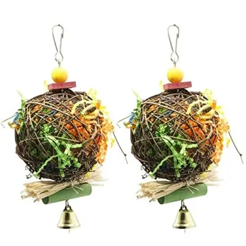 EBaokuup 2 Pack Chewing & Foraging Toys for Birds and Small Animals