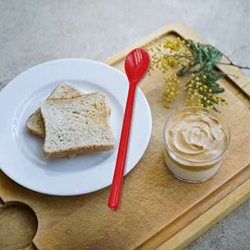 Goeielewe Colorful Mixing Spoon Set - 8 Durable Melamine Spoons