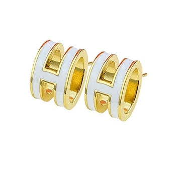 Letter Earrings - French Style Letter Earrings, Stylish and Elegant Titanium Steel Earrings, Luxury ...