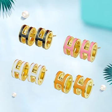 Stylish French Letter Earrings in Titanium Steel