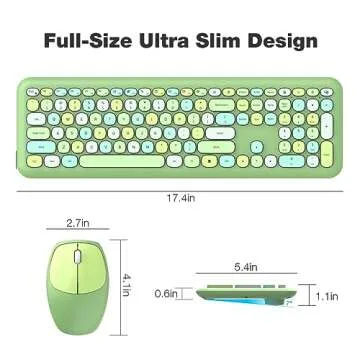 MOFII Cute Wireless Keyboard and Mouse Combo for Everyone