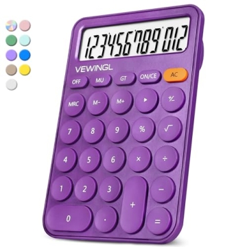 Standard Calculator: 12 Digit, Large Display & Buttons for Home, School & Office Use