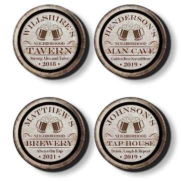 Custom Neighborhood Tavern Sign for Home Bars