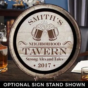 Custom Neighborhood Tavern Sign for Home Bars
