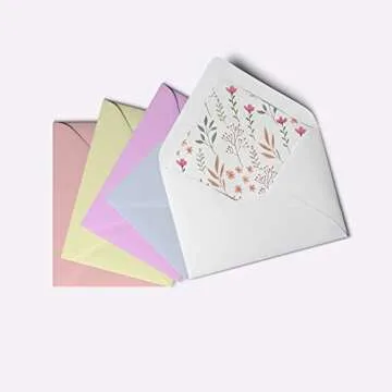 Dessie Floral Blank Note Cards with Envelopes - 100 Unique Designs