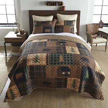Donna Sharp Twin Quilt Set for Cabin Inspired Decor
