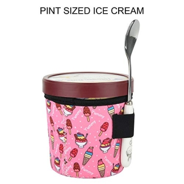 Ice Cream Sleeves with Spoon Holder for Perfect Treats