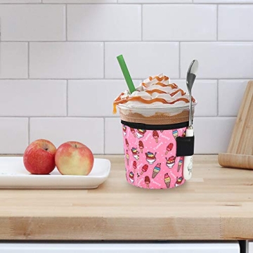 Ice Cream Sleeves with Spoon Holder for Perfect Treats