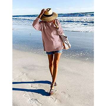 MEROKEETY Fall Casual Crew Neck Pullover Sweater