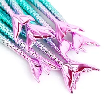 Mermaid Tail Makeup Brushes Set for Teens - Soft & Durable
