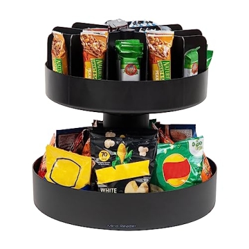 Mind Reader 2-Tier Snack Carousel Organizer
